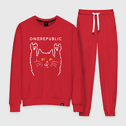 Костюм хлопковый женский OneRepublic rock cat, цвет: красный