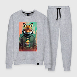 Костюм хлопковый женский Dude fox - urban style, цвет: меланж