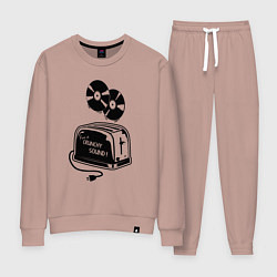 Костюм хлопковый женский Для хрустящего звука, цвет: пыльно-розовый