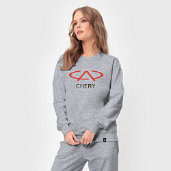 Костюм хлопковый женский Chery Logo, цвет: меланж — фото 2