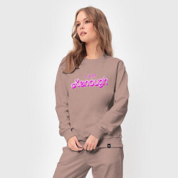 Костюм хлопковый женский I am kenough barbie, цвет: пыльно-розовый — фото 2