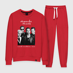 Костюм хлопковый женский Depeche Mode World Violation Tour Band, цвет: красный