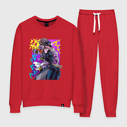 Костюм хлопковый женский Джотаро - Jojo, цвет: красный