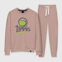 Костюм хлопковый женский Tennis ball, цвет: пыльно-розовый