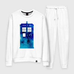 Костюм хлопковый женский Space tardis, цвет: белый