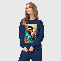 Костюм хлопковый женский Lionel Messi - football - striker, цвет: тёмно-синий — фото 2