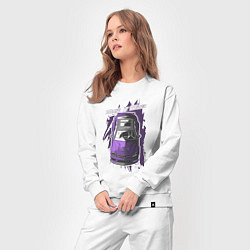 Костюм хлопковый женский Mercedes-Benz C63 AMG take it wider, цвет: белый — фото 2