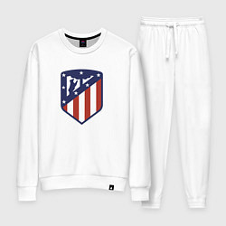 Костюм хлопковый женский Atletico Madrid FC, цвет: белый