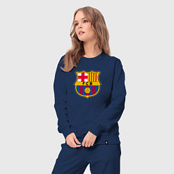 Костюм хлопковый женский Barcelona fc sport, цвет: тёмно-синий — фото 2