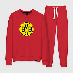 Костюм хлопковый женский Borussia fc sport, цвет: красный