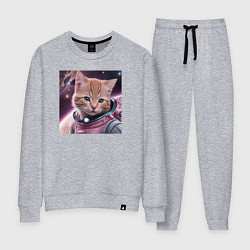 Костюм хлопковый женский Котенок pink космонавт, цвет: меланж