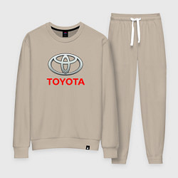 Костюм хлопковый женский Toyota sport auto brend, цвет: миндальный