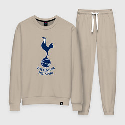 Костюм хлопковый женский Tottenham Hotspur fc sport, цвет: миндальный