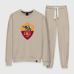 Костюм хлопковый женский Roma fc club, цвет: миндальный