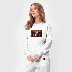 Костюм хлопковый женский Cradle of Filth: trouble, цвет: белый — фото 2