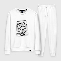 Костюм хлопковый женский Waaagh, цвет: белый