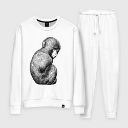 Костюм хлопковый женский Мартышка малыш, цвет: белый