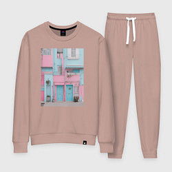 Женский костюм Город пастельный стиль