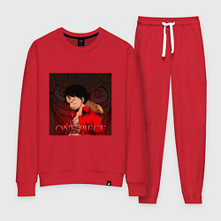 Костюм хлопковый женский One Piece - Луффи, цвет: красный