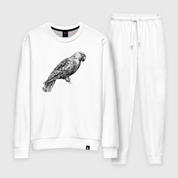 Костюм хлопковый женский Попугай амазон, цвет: белый