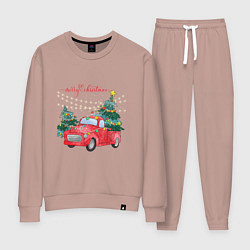 Женский костюм Красная машинка с елкой