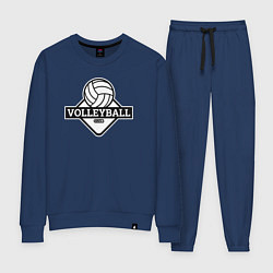 Костюм хлопковый женский Volleyball club, цвет: тёмно-синий