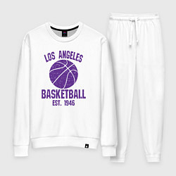 Костюм хлопковый женский Basketball Los Angeles, цвет: белый