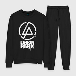 Костюм хлопковый женский Linkin Park - white, цвет: черный