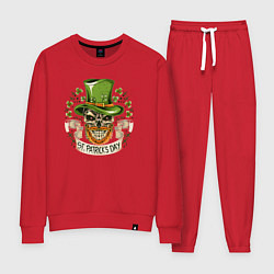Костюм хлопковый женский St Patrick day, цвет: красный