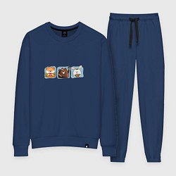 Костюм хлопковый женский Лучшие в мире друзья, цвет: тёмно-синий