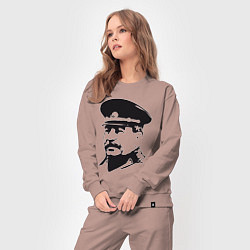 Костюм хлопковый женский Сталин в фуражке, цвет: пыльно-розовый — фото 2