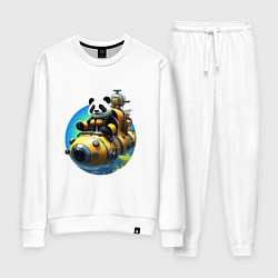 Костюм хлопковый женский Панда-подводник, цвет: белый