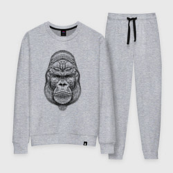 Женский костюм Голова серьезной гориллы