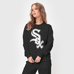 Костюм хлопковый женский Chicago white sox - baseball, цвет: черный — фото 2