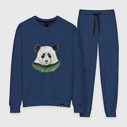 Костюм хлопковый женский Медведь панда, цвет: тёмно-синий