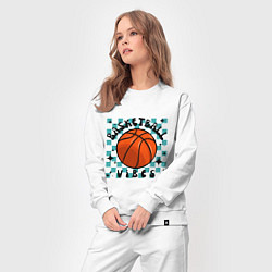 Костюм хлопковый женский Basketball vibes, цвет: белый — фото 2