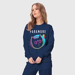 Костюм хлопковый женский Paramore rock star cat, цвет: тёмно-синий — фото 2