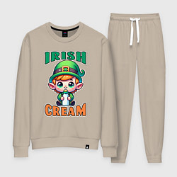 Костюм хлопковый женский Irish Cream, цвет: миндальный