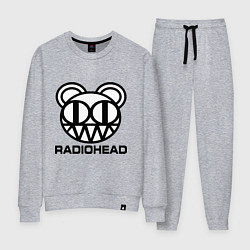 Костюм хлопковый женский Radiohead logo bear, цвет: меланж