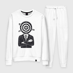 Костюм хлопковый женский Человек дартс, цвет: белый