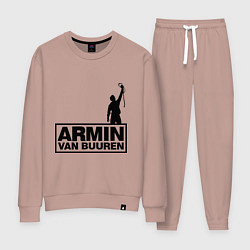 Костюм хлопковый женский Armin van buuren, цвет: пыльно-розовый