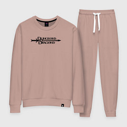 Костюм хлопковый женский Днд лого с мечом, цвет: пыльно-розовый