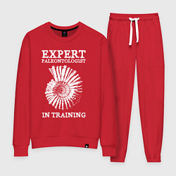 Костюм хлопковый женский Эксперт палеонтолог на стажировке, цвет: красный