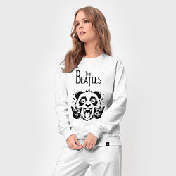 Костюм хлопковый женский The Beatles - rock panda, цвет: белый — фото 2
