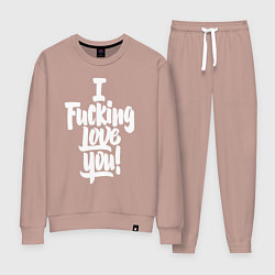 Женский костюм Надпись - я чертовски люблю тебя