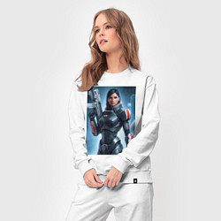 Костюм хлопковый женский Mass Effect -N7 armor, цвет: белый — фото 2