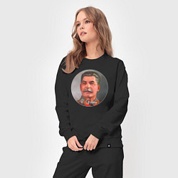 Костюм хлопковый женский Stalin color, цвет: черный — фото 2
