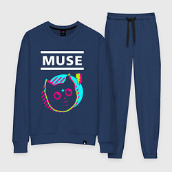Костюм хлопковый женский Muse rock star cat, цвет: тёмно-синий