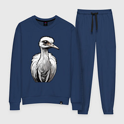 Женский костюм Страус рисованый