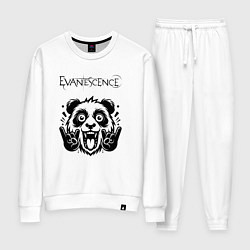 Костюм хлопковый женский Evanescence - rock panda, цвет: белый